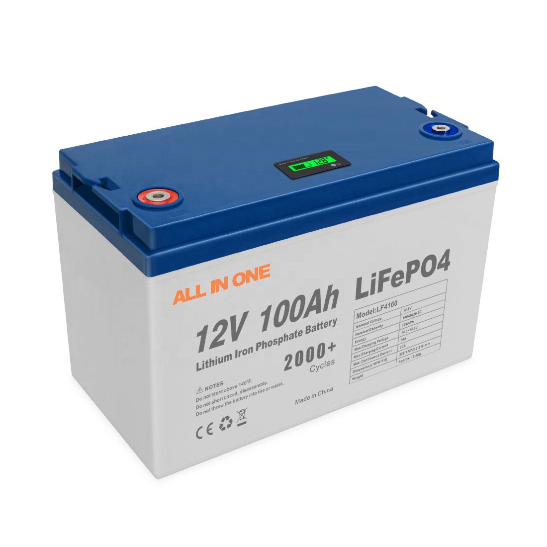 Venta caliente batería recargable LiFePO4 batería 12V 100Ah RV