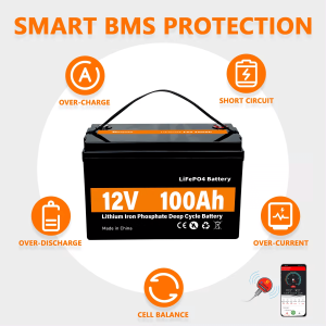 Batería de energía de almacenamiento de energía solar LiFePO4 12V 100Ah