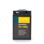 Batería de iones de litio de 72 V y 50 Ah para motocicleta eléctrica de 7200 W