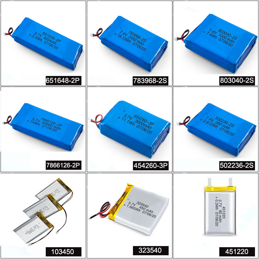 Batería de lipo de polímero de 3.7V 2450 2600 3900 4000 4500 4700 5000 6000  9000Mah personalizada - Ainbattery.com