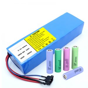 Batería de litio 18650 60V 12AH batería recargable para scooter de iones de litio